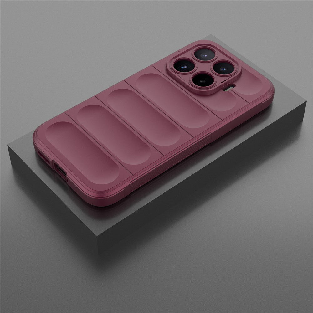 Fodral för Xiaomi 17T, Techsuit, Magic Shield, Vinröd