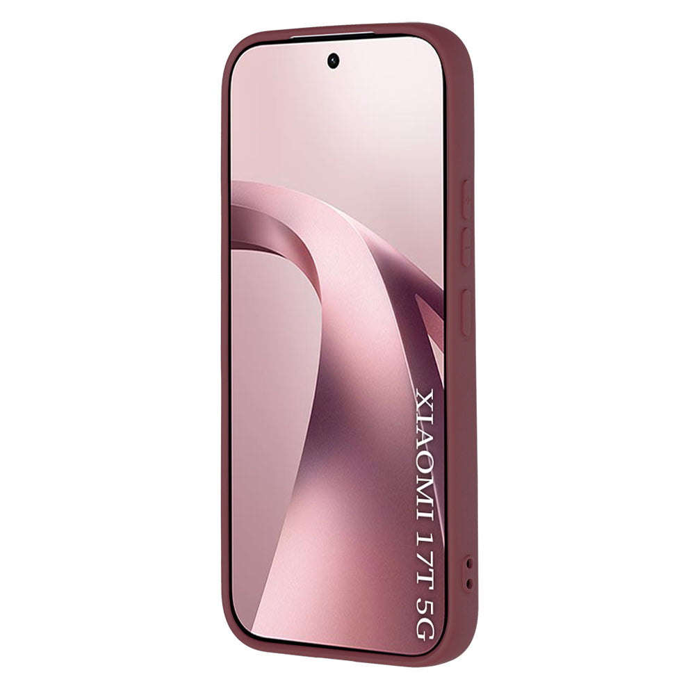 Fodral för Xiaomi 17T, Techsuit, SoftFlex, Vinröd