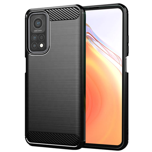 Fodral för Xiaomi Mi 10T 5G / 10T Pro 5G, Techsuit, Kolfiber, Svart