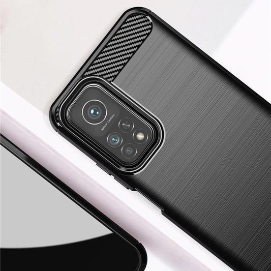 Fodral för Xiaomi Mi 10T 5G / 10T Pro 5G, Techsuit, Kolfiber, Svart