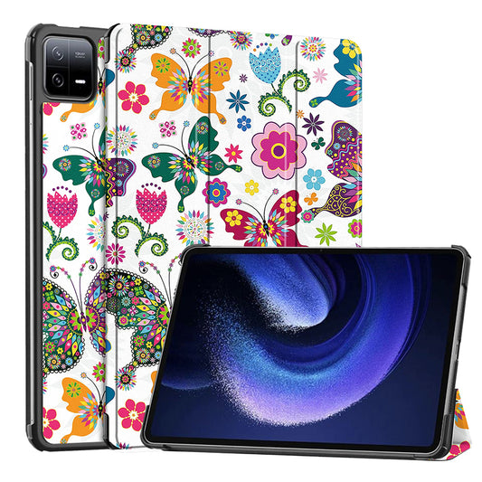 Fodral för Xiaomi Pad 6 / 6 Pro, Techsuit, FoldPro Butterfly, Flerfärgad
