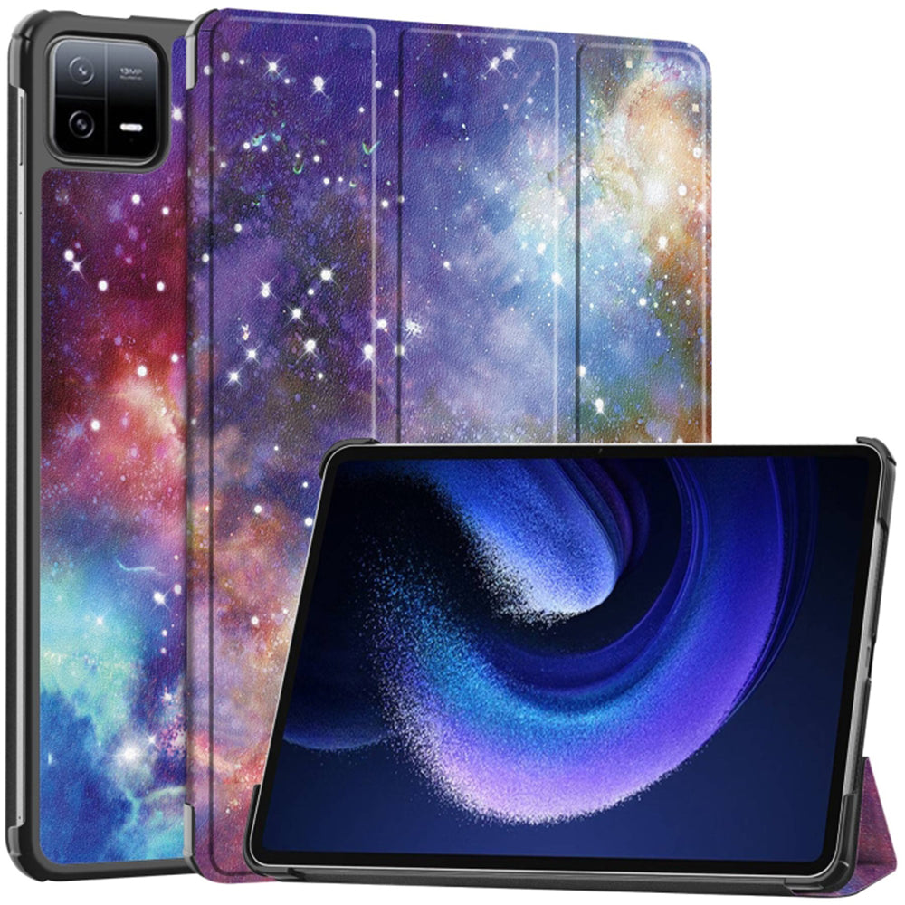 Fodral för Xiaomi Pad 6 / 6 Pro, Techsuit, FoldPro Galaxy, Flerfärgad