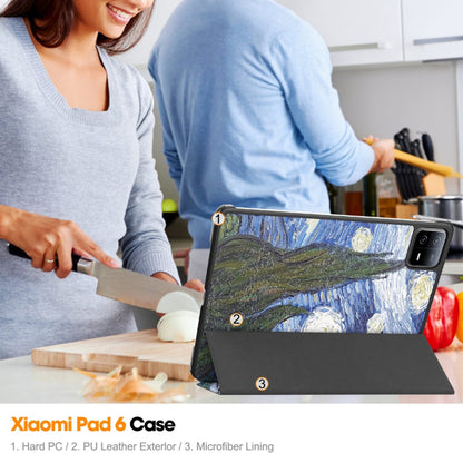 Fodral för Xiaomi Pad 6 / 6 Pro, Techsuit, FoldPro Starry Night, Flerfärgad