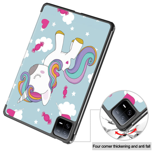 Fodral för Xiaomi Pad 6 / 6 Pro, Techsuit, FoldPro Unicorn, Flerfärgad
