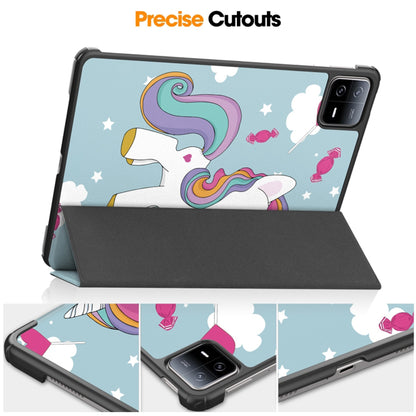Fodral för Xiaomi Pad 6 / 6 Pro, Techsuit, FoldPro Unicorn, Flerfärgad