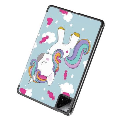 Fodral för Xiaomi Pad 6S Pro 12.4, Techsuit, FoldPro Unicorn, Flerfärgad