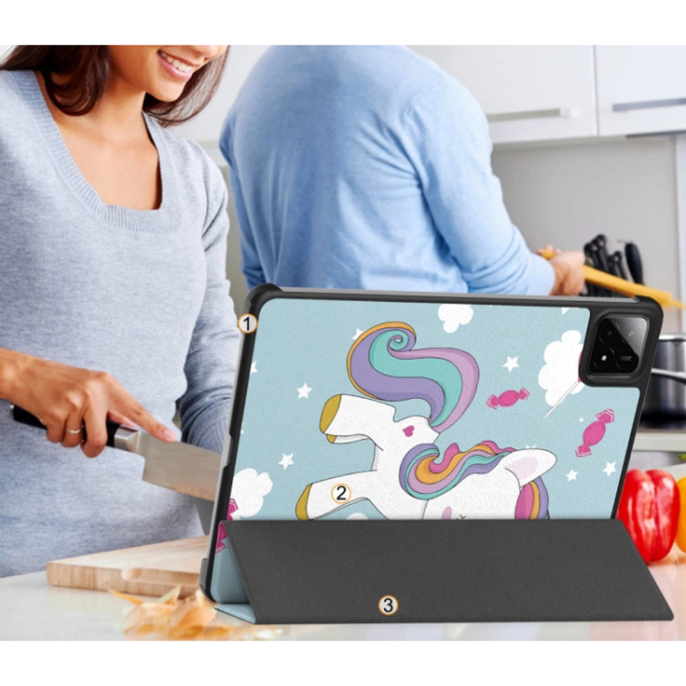 Fodral för Xiaomi Pad 7 / 7 Pro, Techsuit, FoldPro Unicorn, Flerfärgad