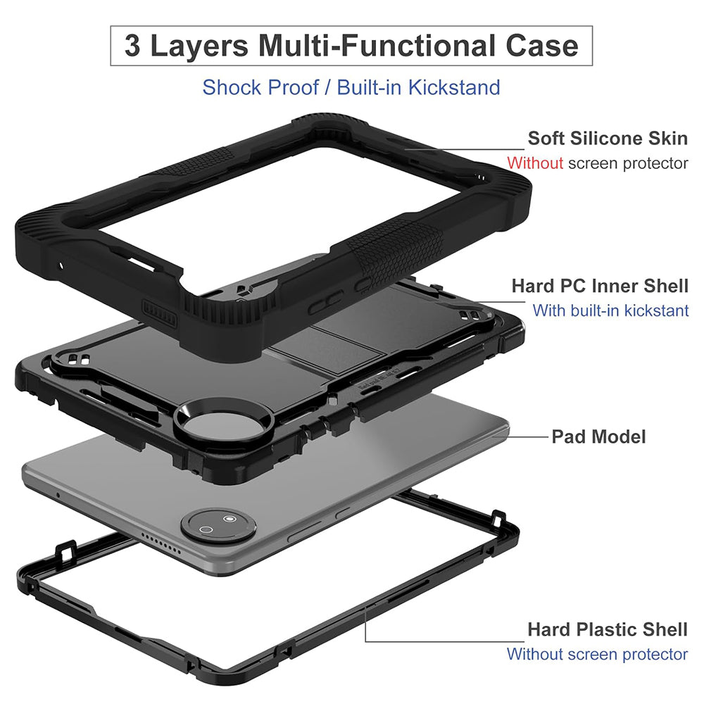 Fodral för Xiaomi Pad 7, Techsuit, Rugged TabShell, Svart