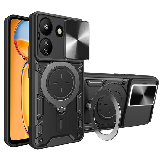 Fodral för Xiaomi Poco C65 / Redmi 13C, Techsuit, CamGuard Pro, Svart