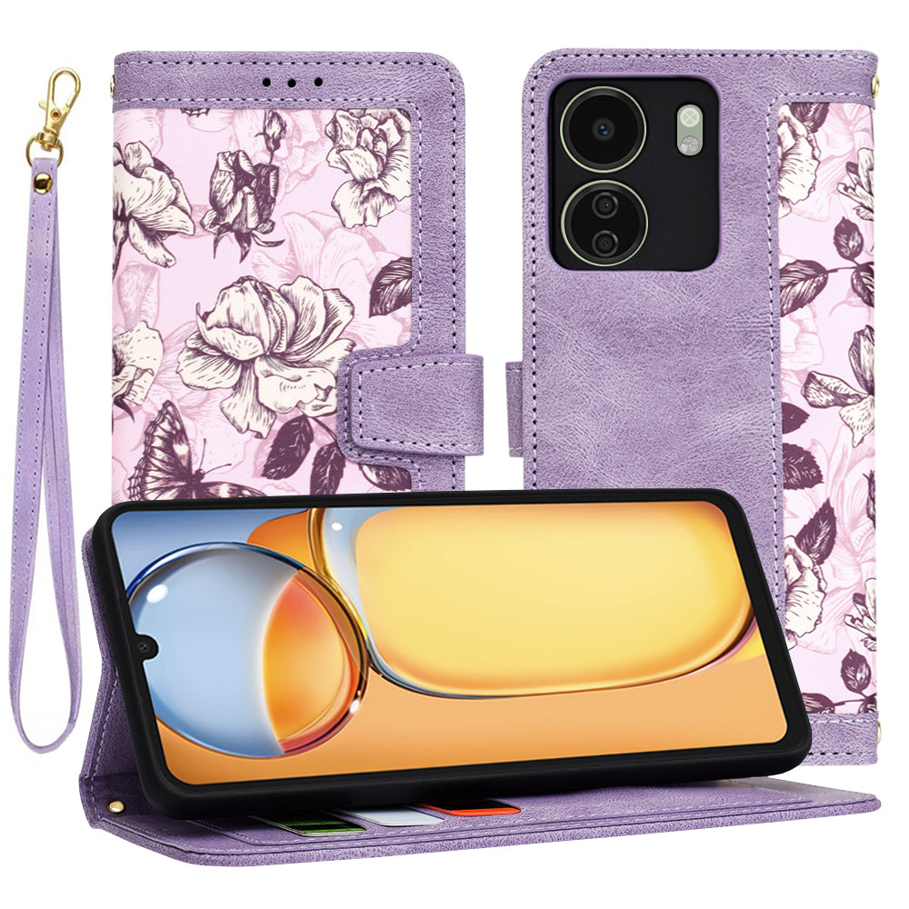 Fodral för Xiaomi Poco C65 / Redmi 13C, Techsuit, FlipCraft, Lila