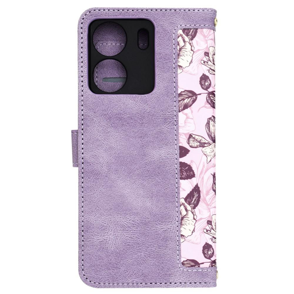 Fodral för Xiaomi Poco C65 / Redmi 13C, Techsuit, FlipCraft, Lila