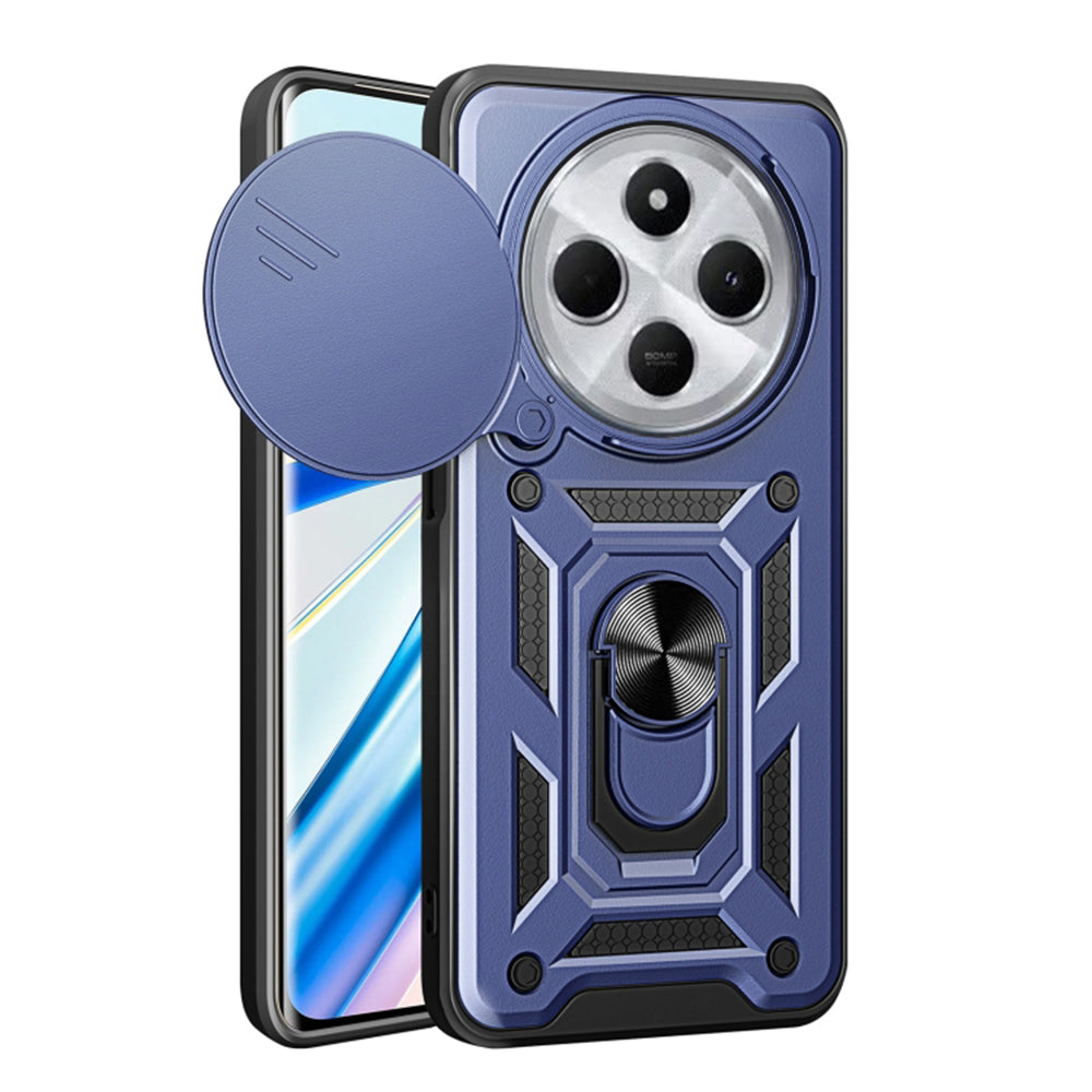 Fodral för Xiaomi Poco C75 / Redmi 14C, Techsuit, CamShield, Blå