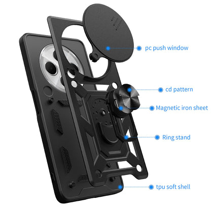 Fodral för Xiaomi Poco C75 / Redmi 14C, Techsuit, CamShield, Svart