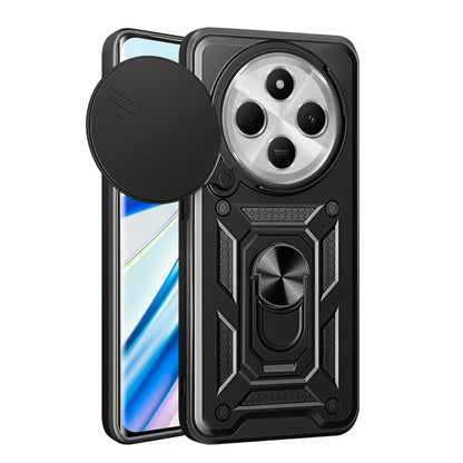 Fodral för Xiaomi Poco C75 / Redmi 14C, Techsuit, CamShield, Svart