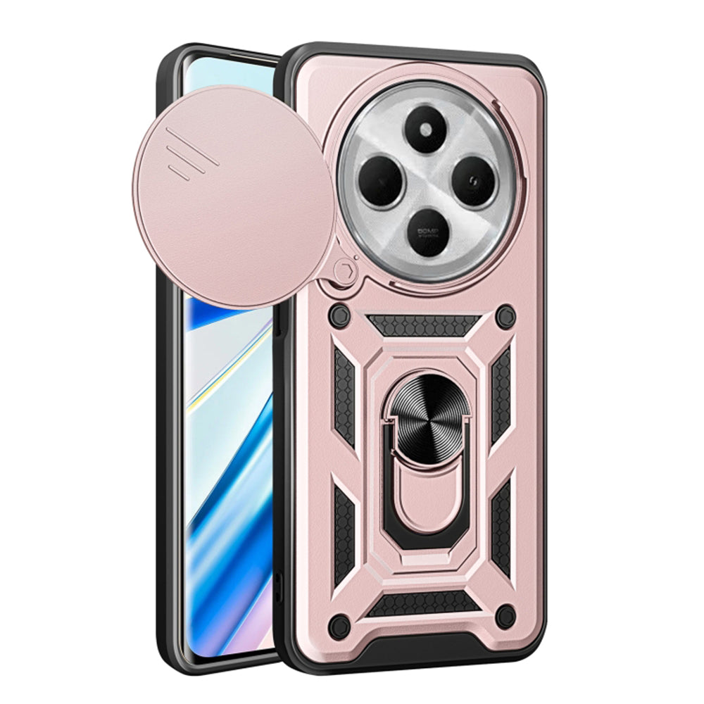 Fodral för Xiaomi Poco C75 / Redmi 14C, Techsuit, CamShield, Rosa