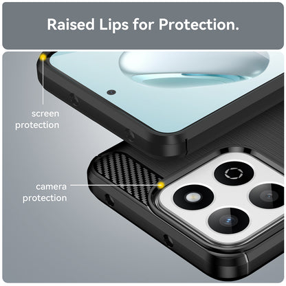 Skyddsfodral för Xiaomi Poco C75 / Redmi 14C, Techsuit, Kolfiber, Blå