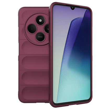 Fodral för Xiaomi Poco C75 / Redmi 14C, Techsuit, Magic Shield, Vinröd