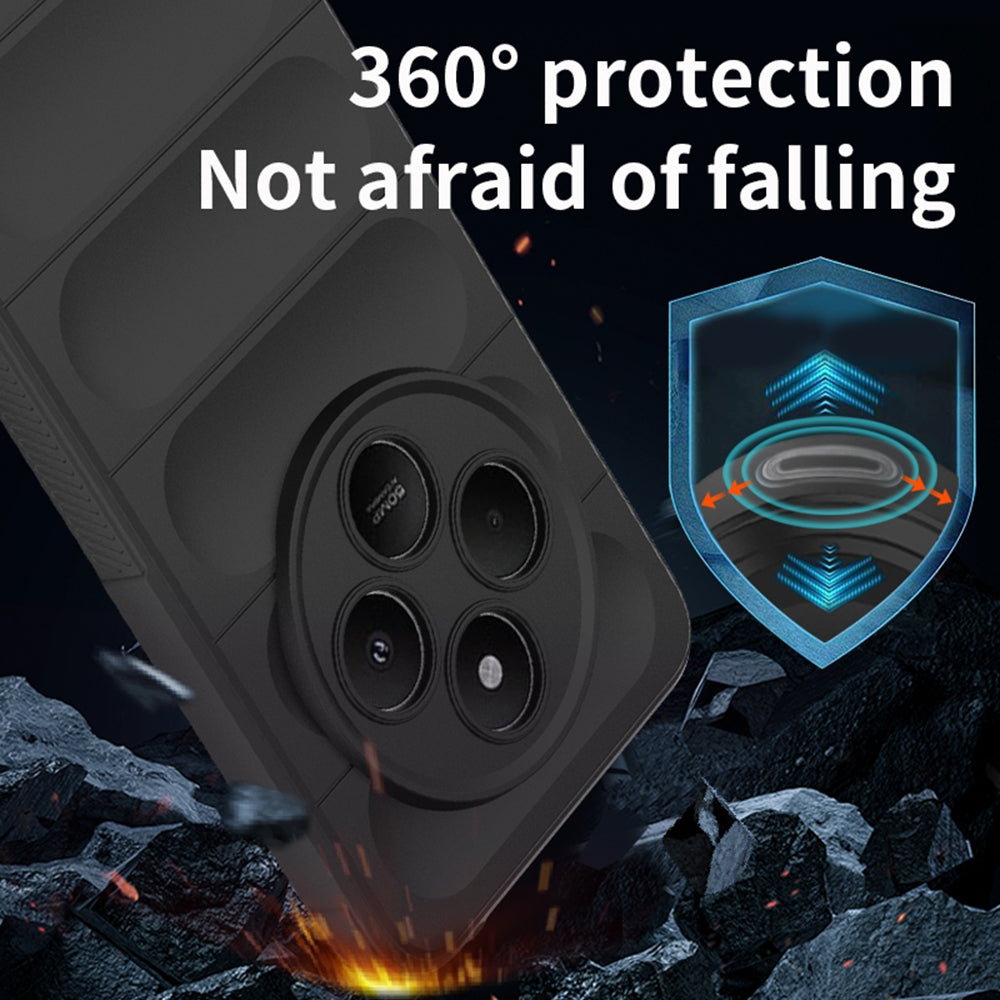 Fodral för Xiaomi Poco C75 / Redmi 14C, Techsuit, Magic Shield, Vinröd