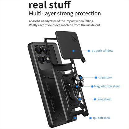 Fodral för Xiaomi Poco F6 Pro, Techsuit, CamShield, Blå