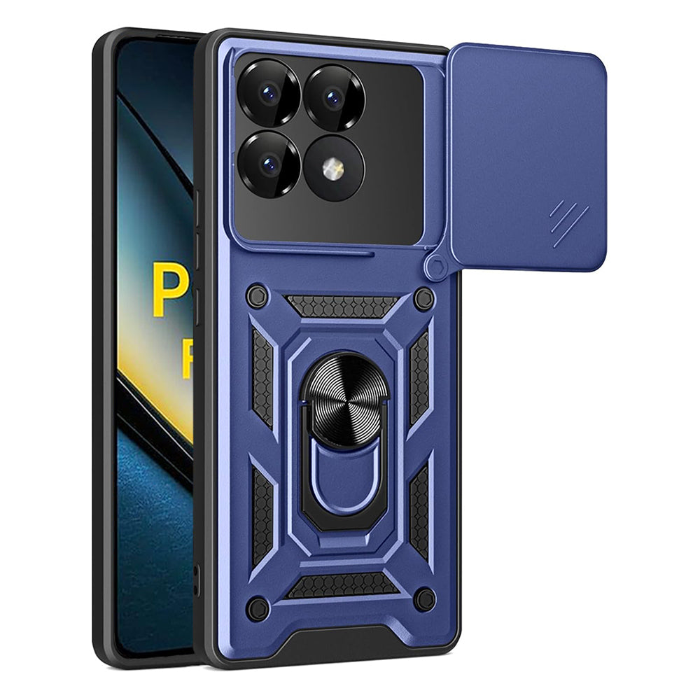 Fodral för Xiaomi Poco F6 Pro, Techsuit, CamShield, Blå