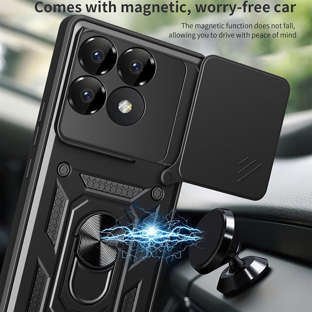 Fodral för Xiaomi Poco F6 Pro, Techsuit, CamShield, Blå