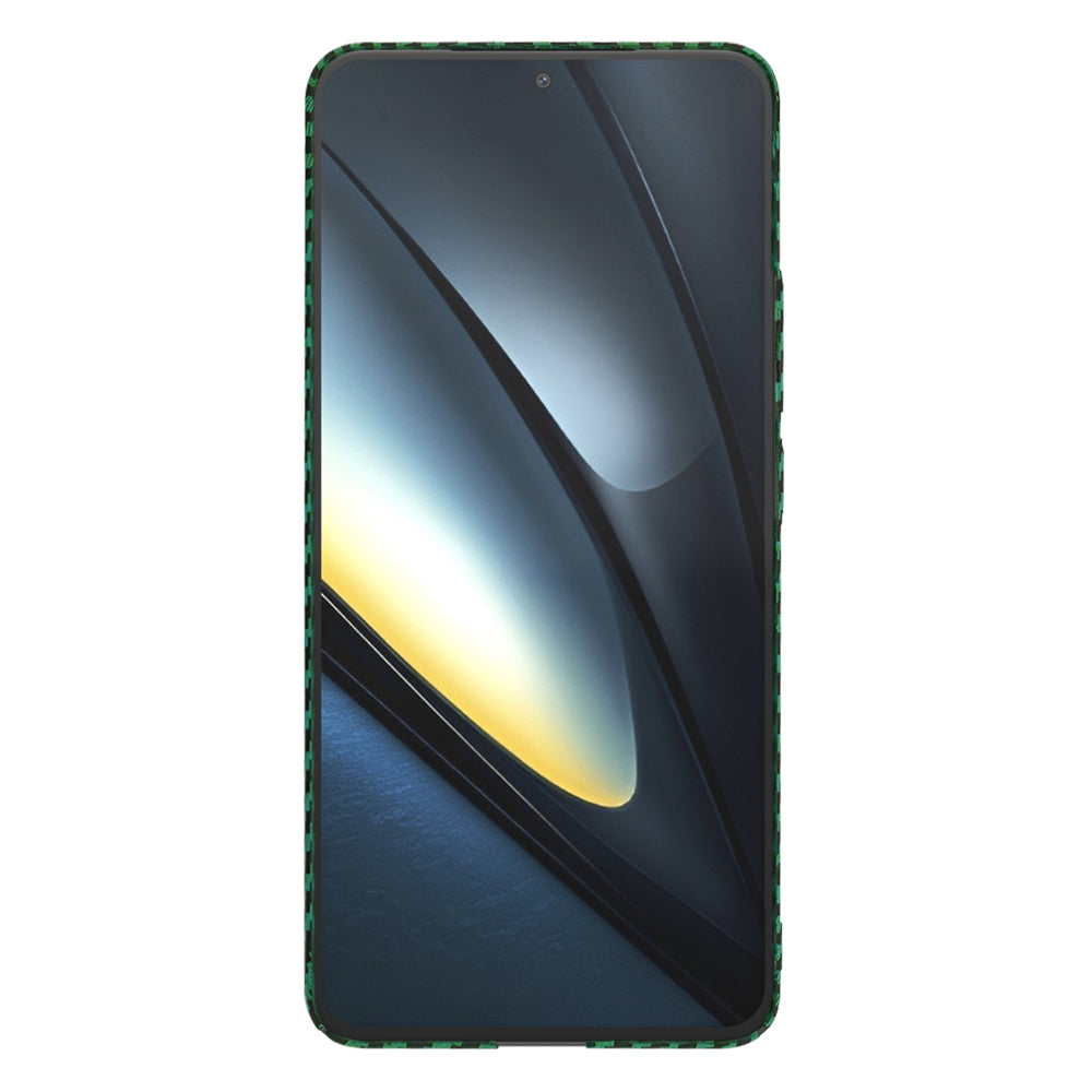 Fodral för Xiaomi Poco F6 Pro, Techsuit, Carbonite FiberShell, Grön