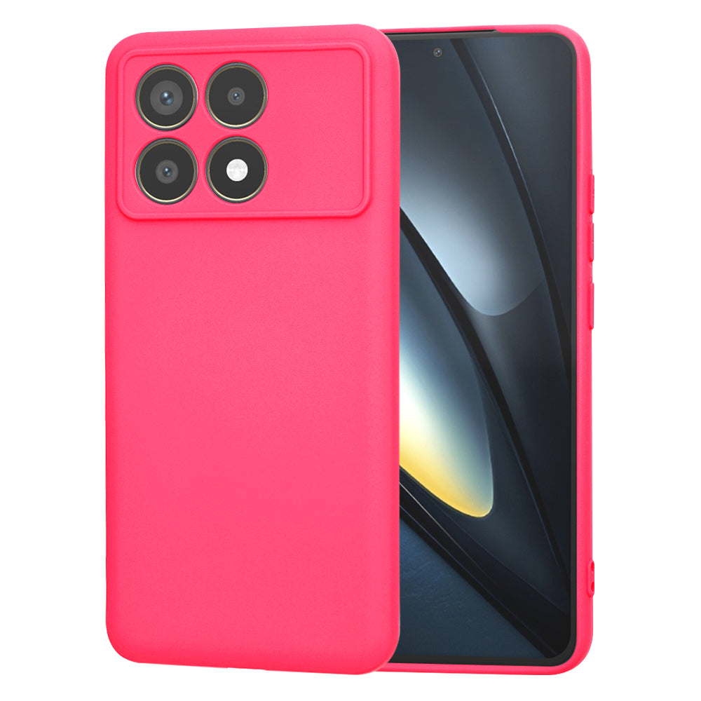 Fodral för Xiaomi Poco F6 Pro, Techsuit, SoftFlex, Mörkrosa