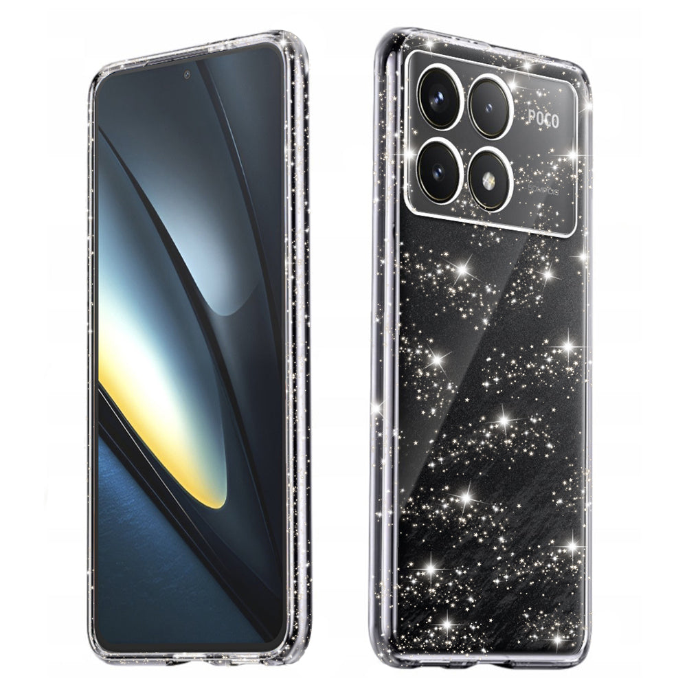 Fodral för Xiaomi Poco F6 Pro, Techsuit, SparkleSkin, Transparent