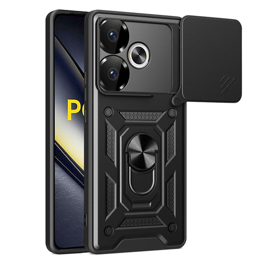 Fodral för Xiaomi Poco F6, Techsuit, CamShield, Svart