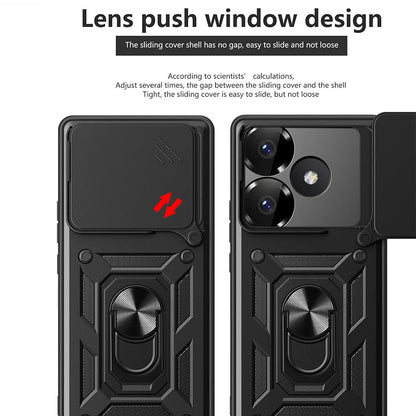 Fodral för Xiaomi Poco F6, Techsuit, CamShield, Svart