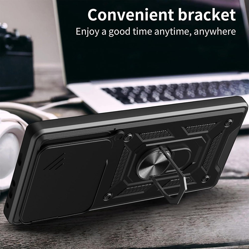 Fodral för Xiaomi Poco F6, Techsuit, CamShield, Svart