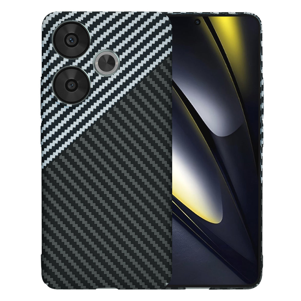 Fodral för Xiaomi Poco F6, Techsuit, Carbonite FiberShell, Svart Grå