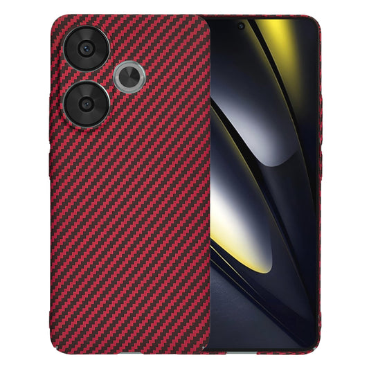 Fodral för Xiaomi Poco F6, Techsuit, Carbonite FiberShell, Röd
