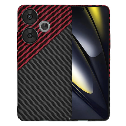 Fodral för Xiaomi Poco F6, Techsuit, Carbonite FiberShell, Svart Röd