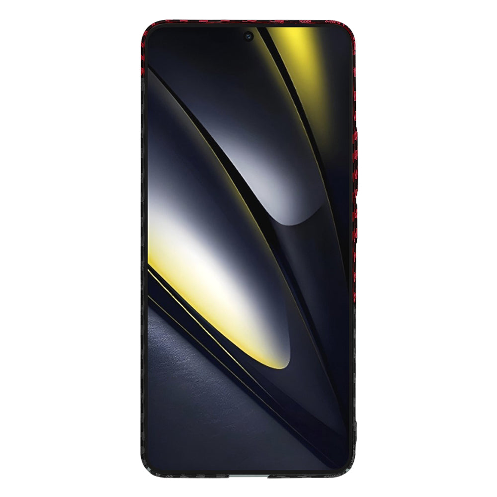 Fodral för Xiaomi Poco F6, Techsuit, Carbonite FiberShell, Svart Röd