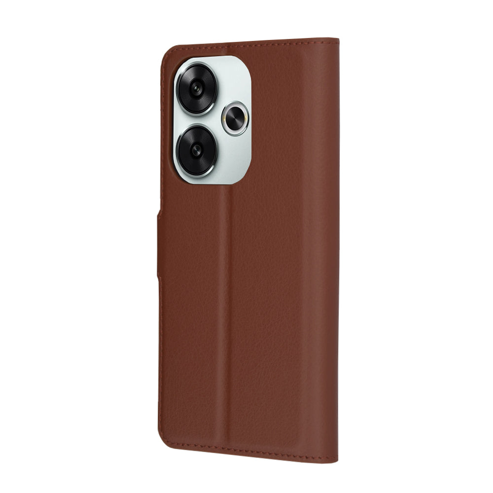 Fodral för Xiaomi Poco F6, Techsuit, Leather Folio, Brun