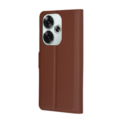 Fodral för Xiaomi Poco F6, Techsuit, Leather Folio, Brun