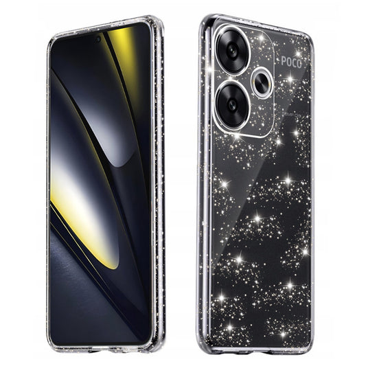 Fodral för Xiaomi Poco F6, Techsuit, SparkleSkin, Transparent