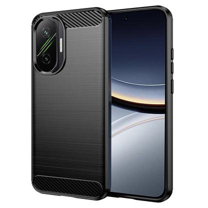Fodral för Xiaomi Poco F7, Techsuit, Kolfiber, Svart