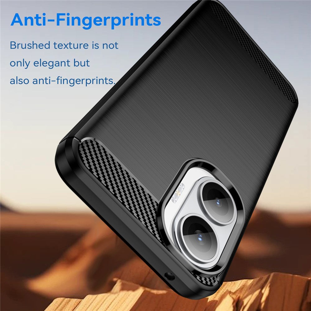 Fodral för Xiaomi Poco F7, Techsuit, Kolfiber, Svart