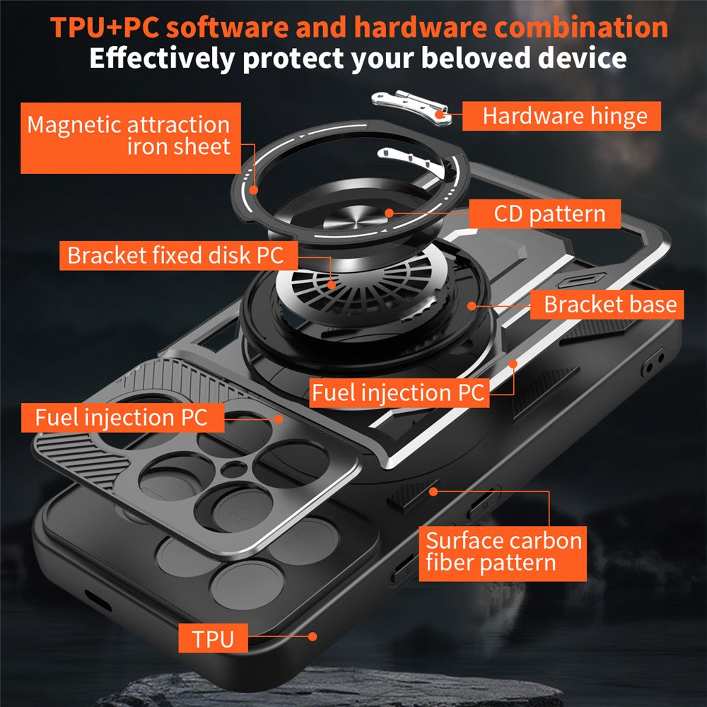 Skyddsfodral för Xiaomi Poco F8 Ultra, Techsuit, RuggedCam, Svart