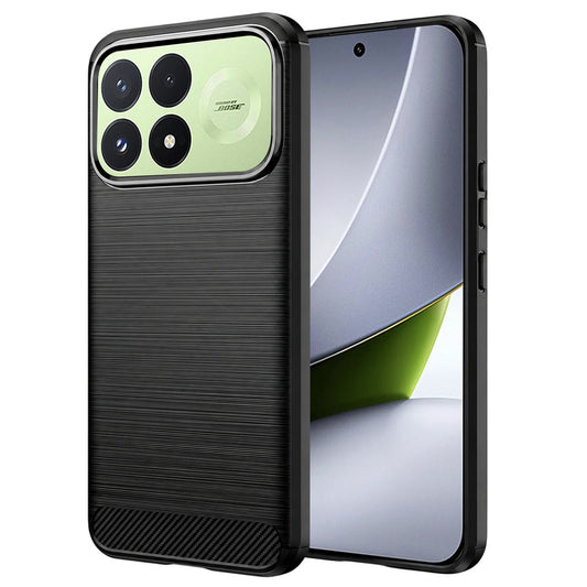 Fodral för Xiaomi Poco F9 Pro, Techsuit, Kolfiber, Svart