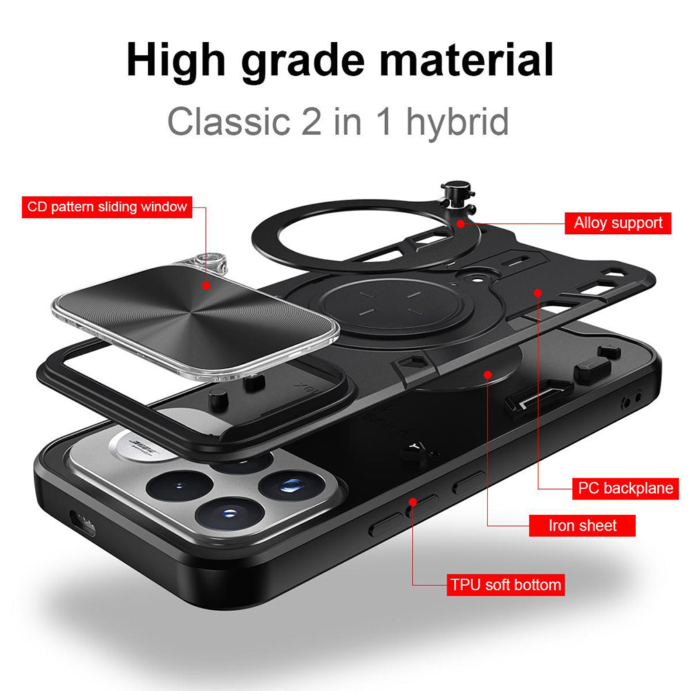 Skal till Xiaomi Poco F9 Ultra, Techsuit, CamGuard Pro, svart