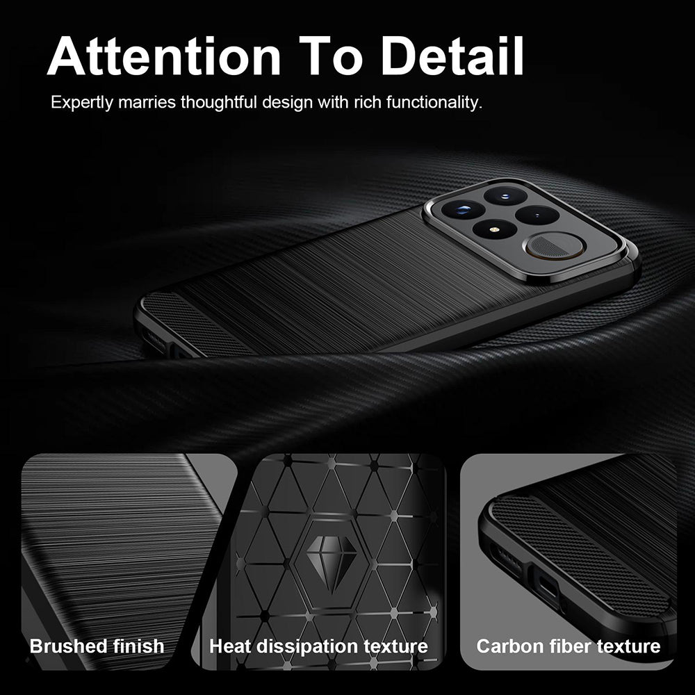 Skal till Xiaomi Poco F9 Ultra, Techsuit, Carbon, svart