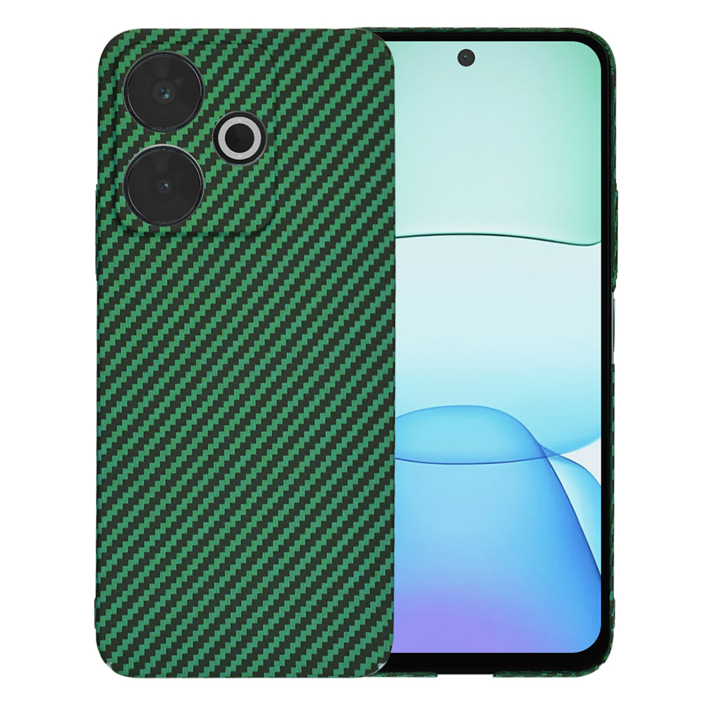 Fodral för Xiaomi Poco M6 4G / Redmi 13, Techsuit, Carbonite FiberShell, Grön