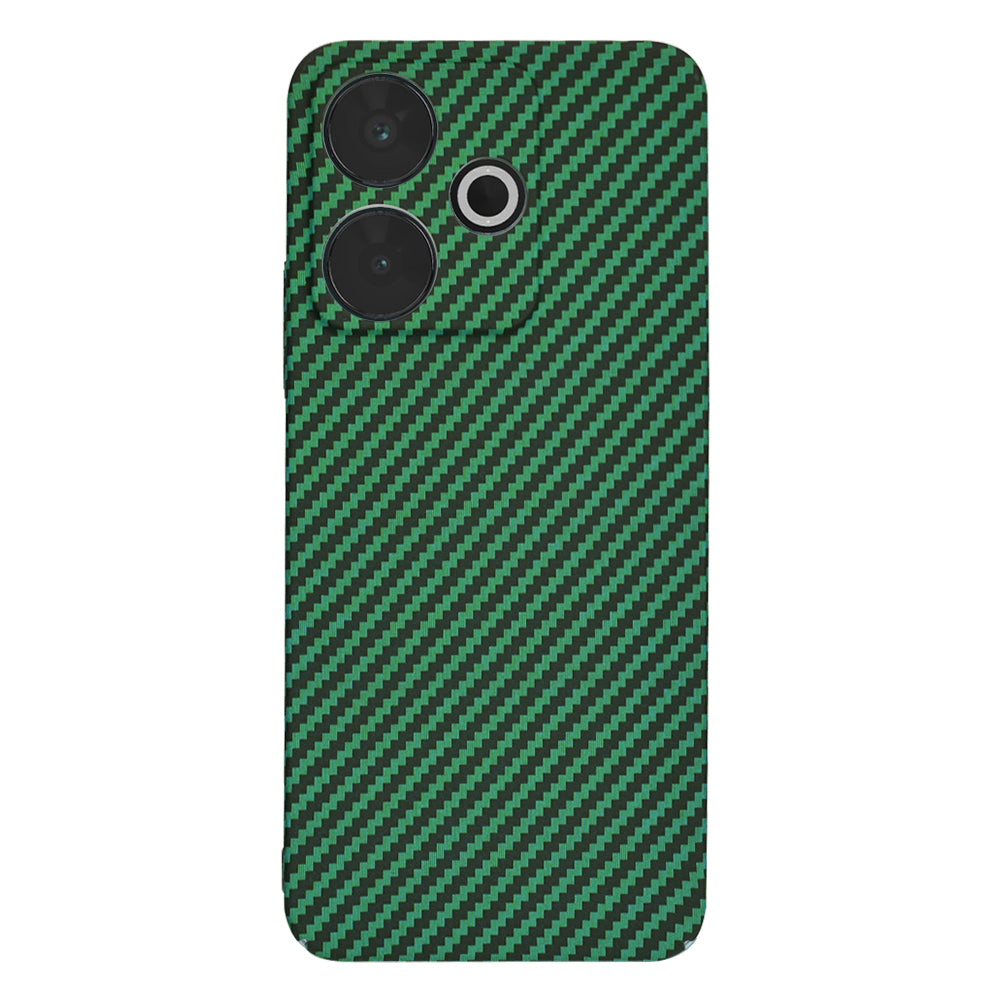 Fodral för Xiaomi Poco M6 4G / Redmi 13, Techsuit, Carbonite FiberShell, Grön