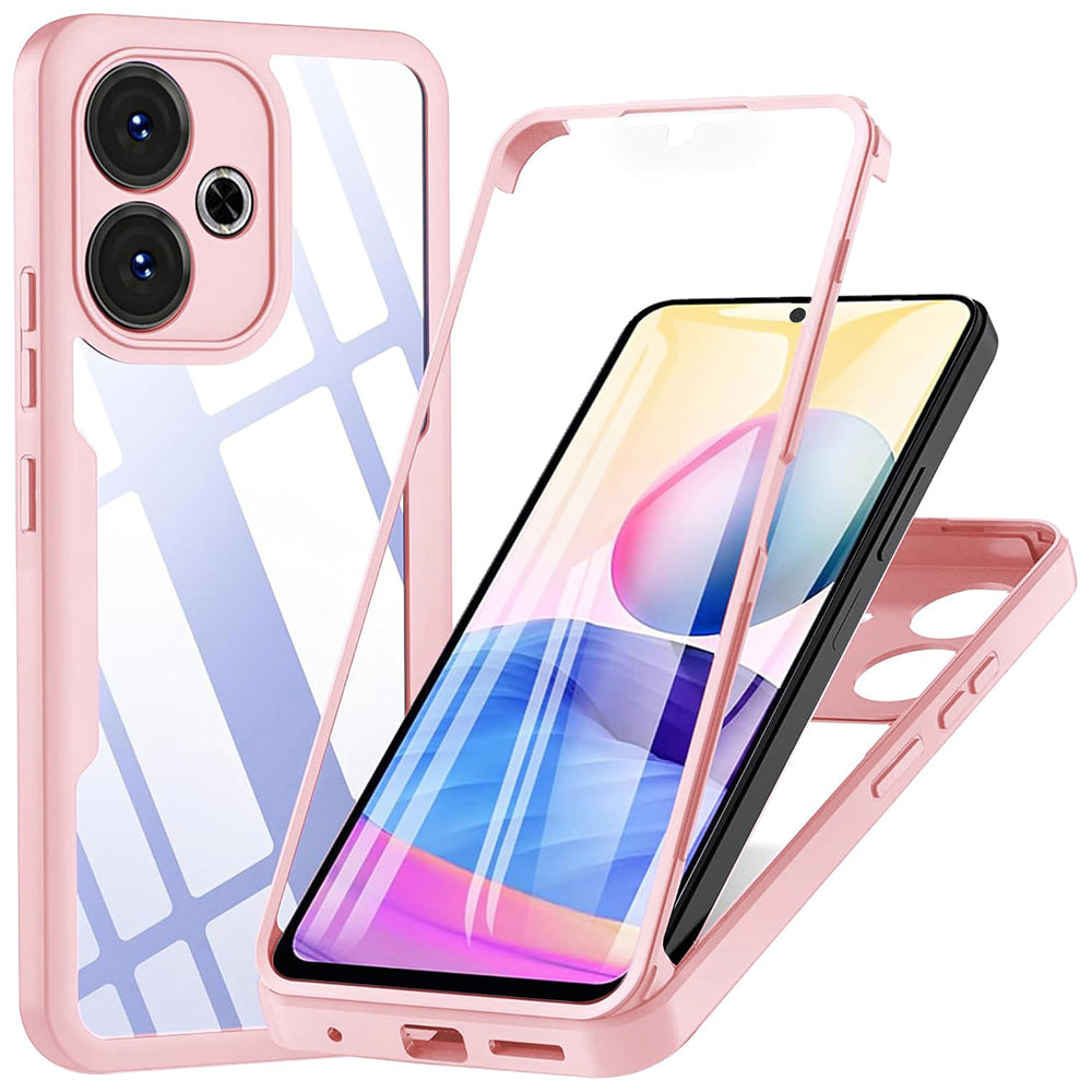 Fodral för Xiaomi Poco M6 4G / Redmi 13, Techsuit, ColorVerse 360, Rosa