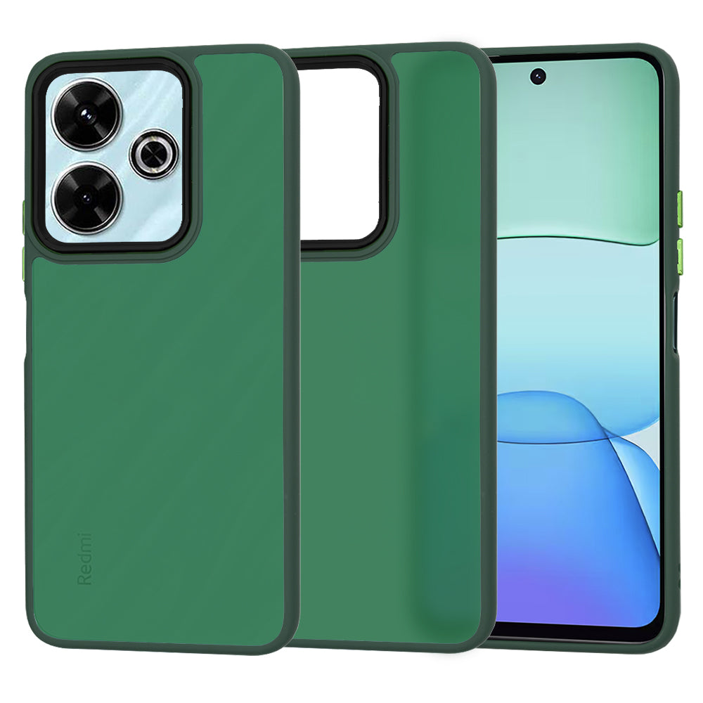 Fodral för Xiaomi Poco M6 4G / Redmi 13, Techsuit, HaloFrost, Grön