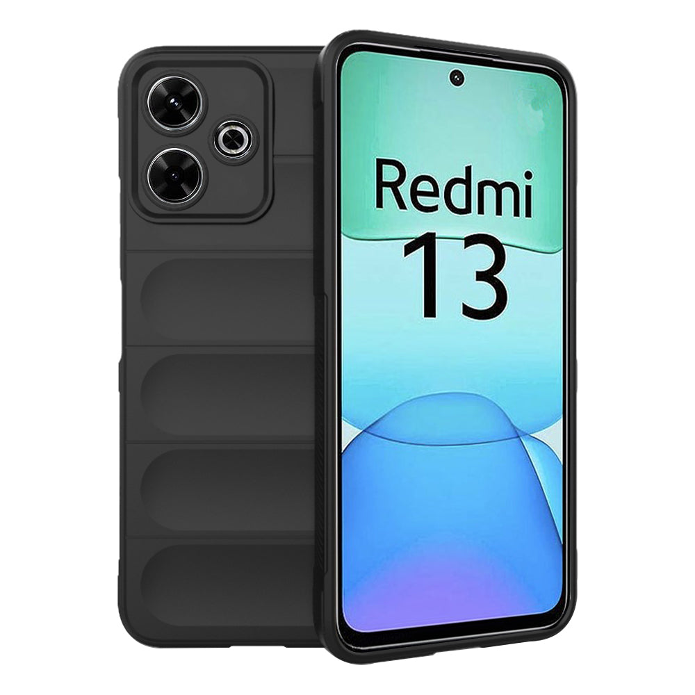 Fodral för Xiaomi Poco M6 4G / Redmi 13, Techsuit, Magic Shield, Svart