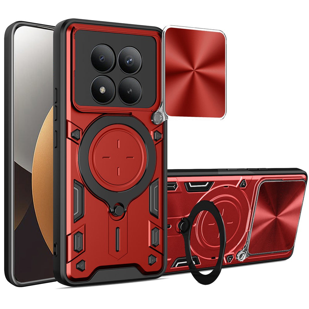 Skyddsfodral för Xiaomi Poco M8 Pro / Redmi Note 15 Pro+ 5G, Techsuit, CamGuard Pro, Röd